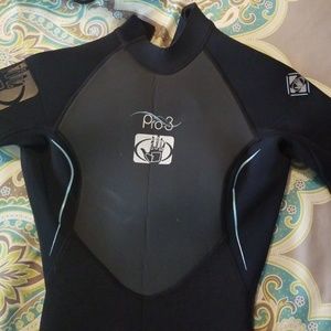 Woman's body glove wet suit